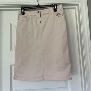 New York & Co Blush Pink Straight Skirt Pockets Cotton Stretch 2 EUC